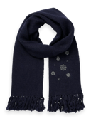 Scotch & Soda Embroidered knitted scarf NHD-CRP