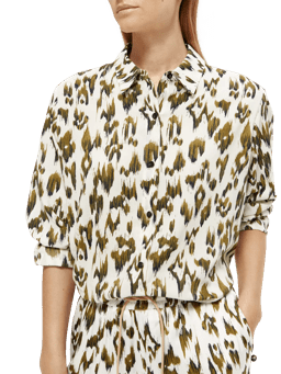 Scotch & Soda Oversized blouse met print NHD-DTL1