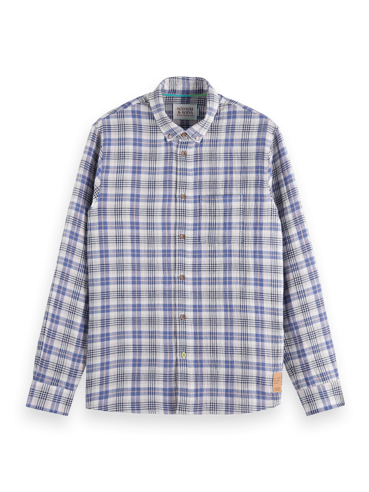 Scotch & Soda Bonded long sleeve shirt in prints and checks FNT