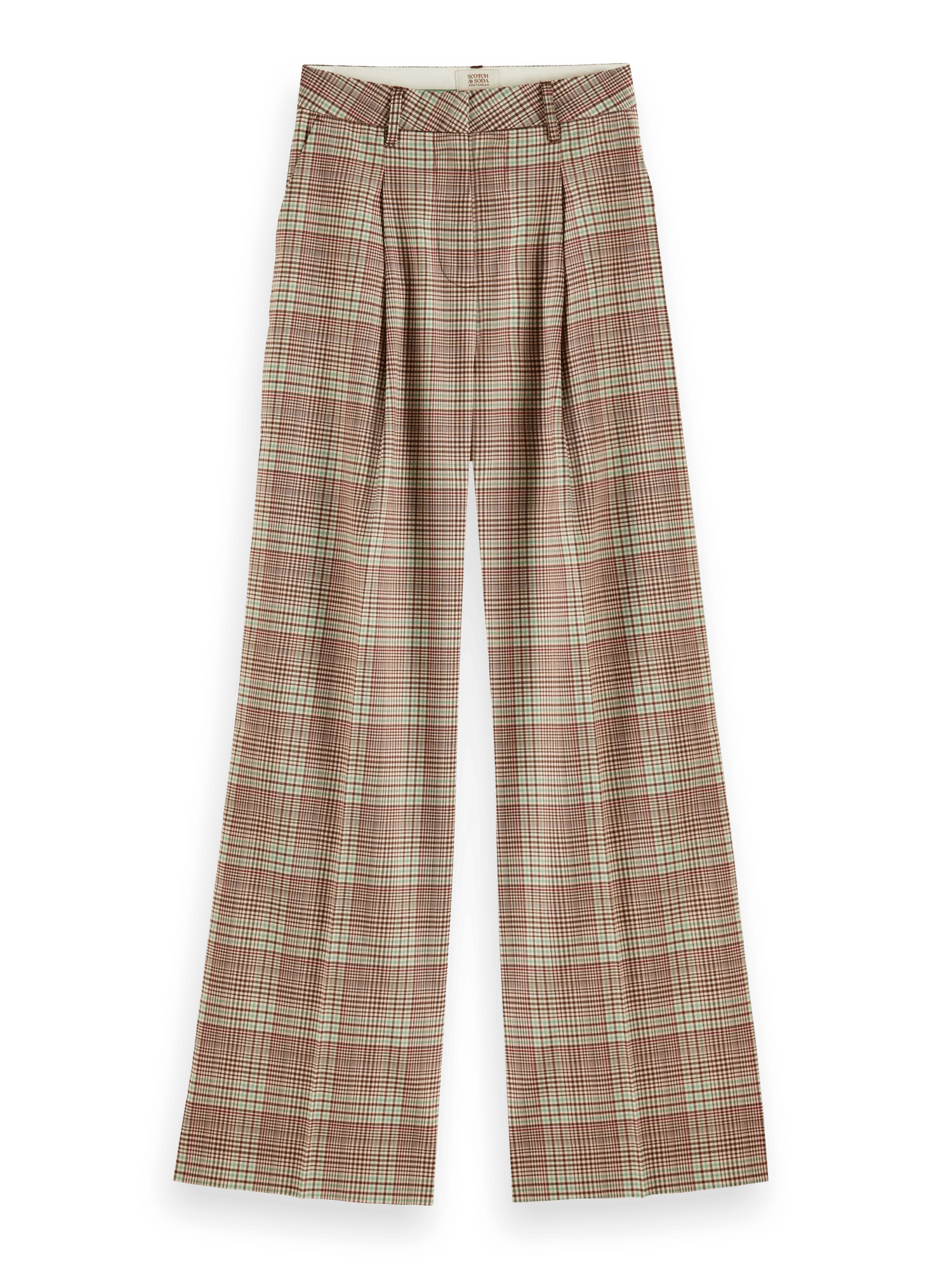 The Rose high-rise pleated wide-leg trousers