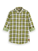 Scotch & Soda Checked flannel shirt with sleeve adjustments MDL-CRP