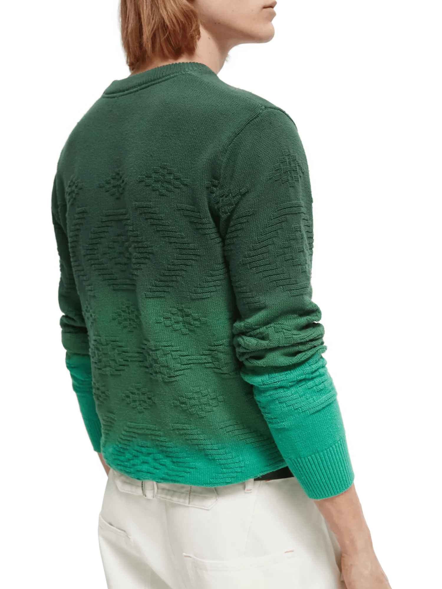 Scotch & Soda Dip-dyed jacquard organic cotton sweater NHD-BCK