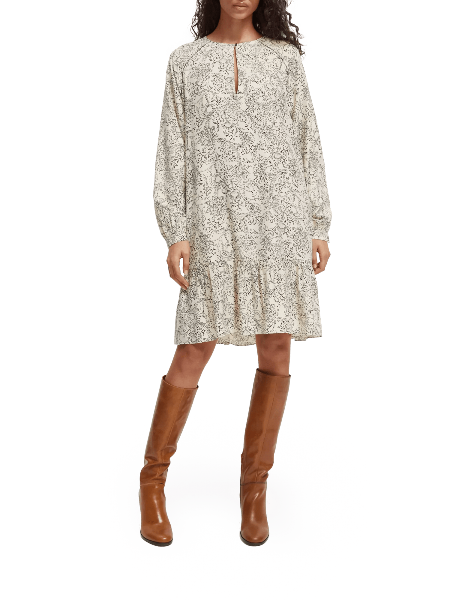 Scotch & Soda Easy-fit jurk met lange mouwen NHD-FNT