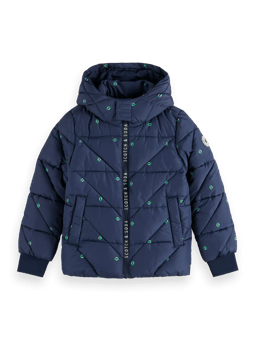 Scotch & Soda Water repellent puffed jacket with removable hood FNT