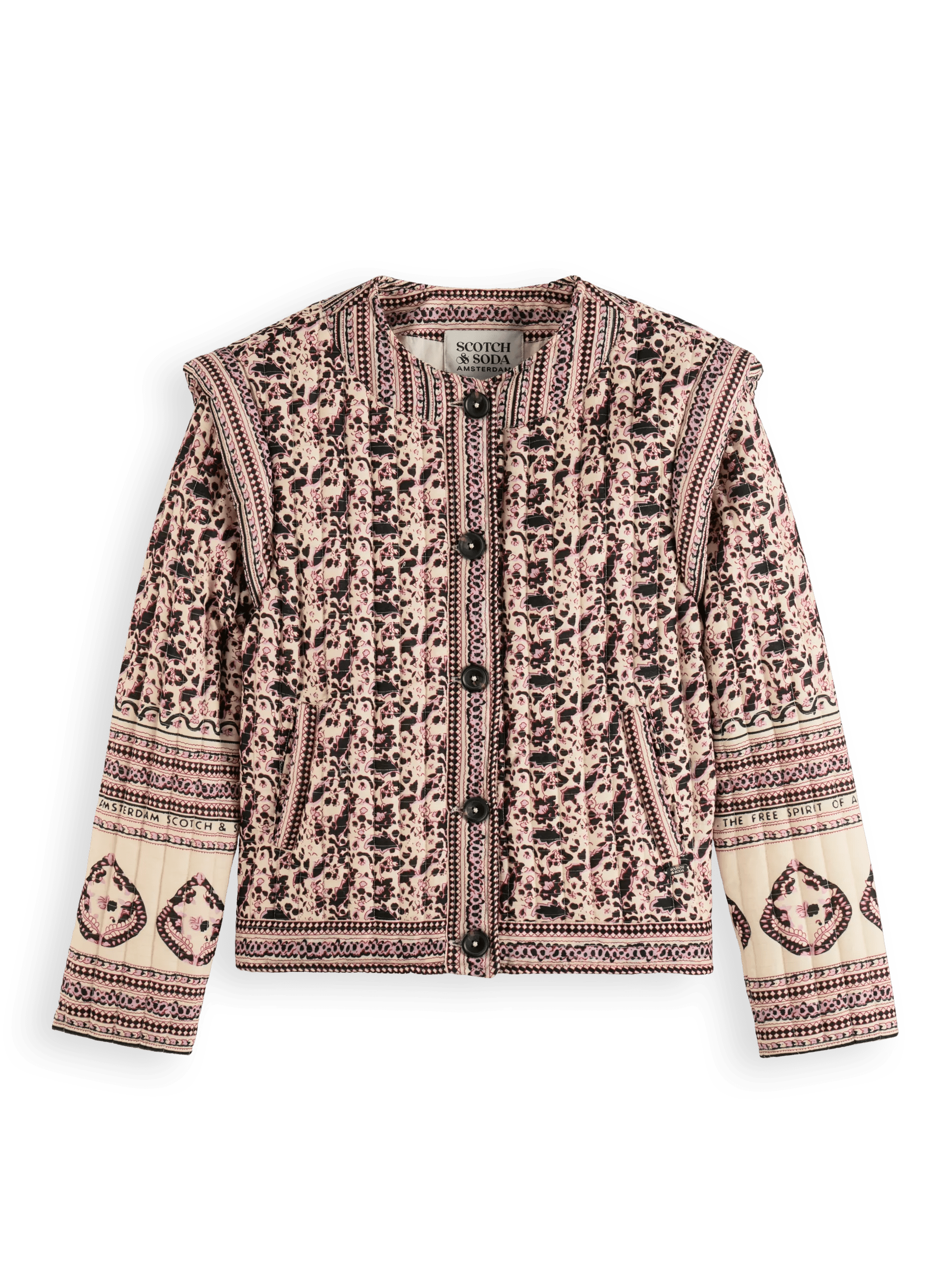 Scotch & Soda Printed quilted jacket FNT