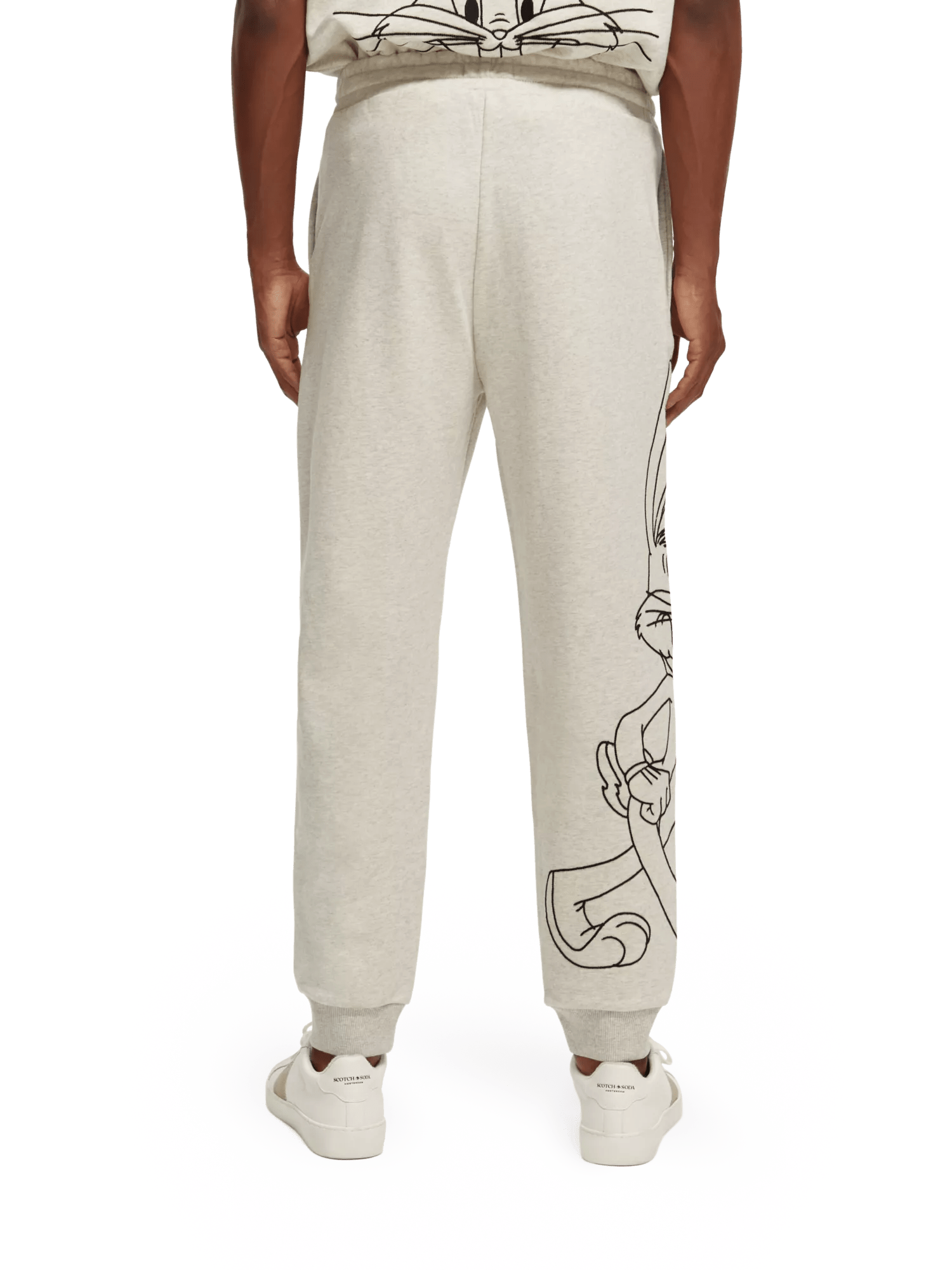 Scotch & Soda Bugs Bunny - Sweatpants with placement embroidery NHD-BCK
