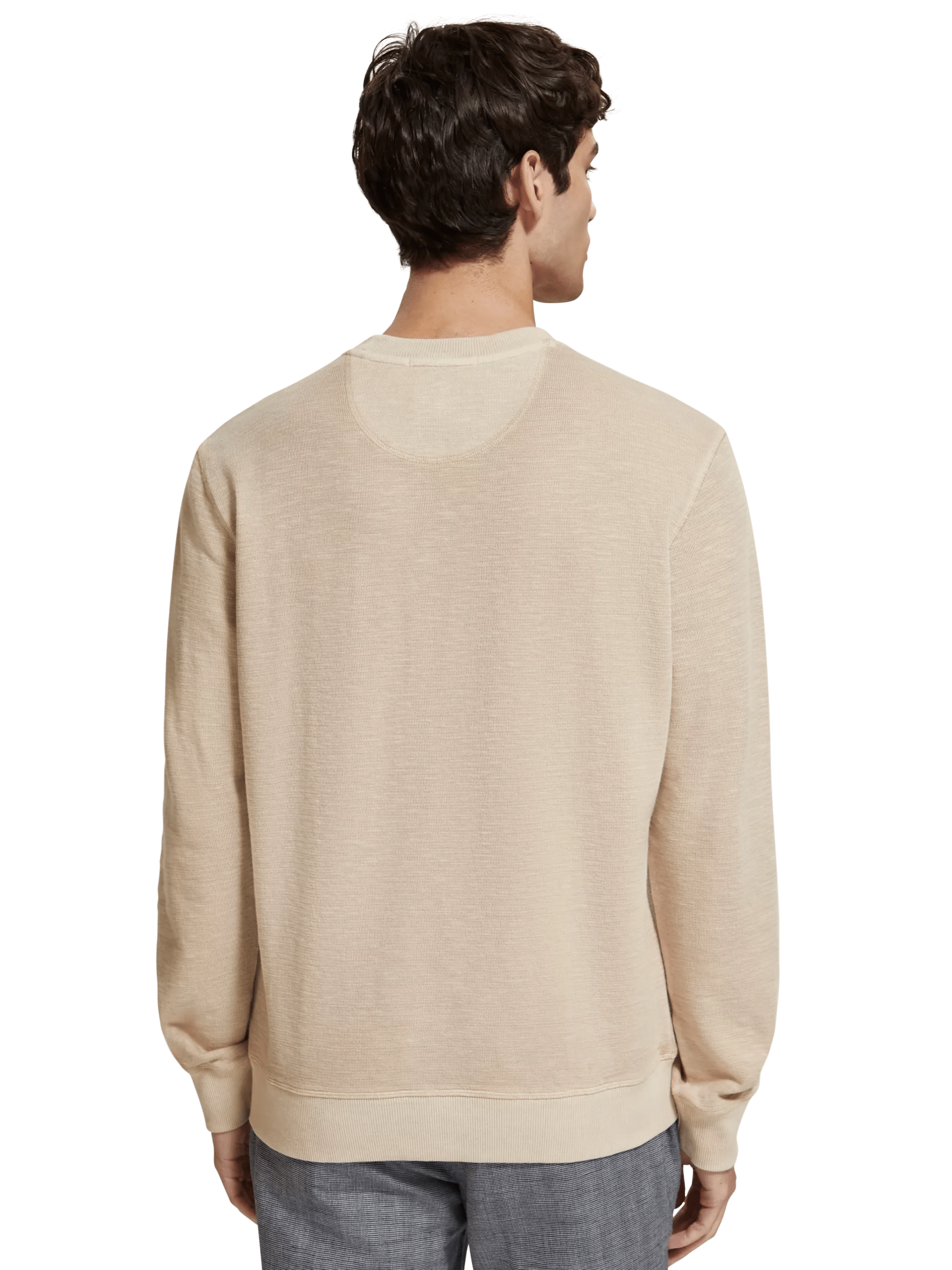 Scotch & Soda Garment-dyed crewneck sweatshirt MDL-BCK