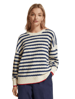 Scotch & Soda Breton striped oversized pullover sweater MDL-CRP