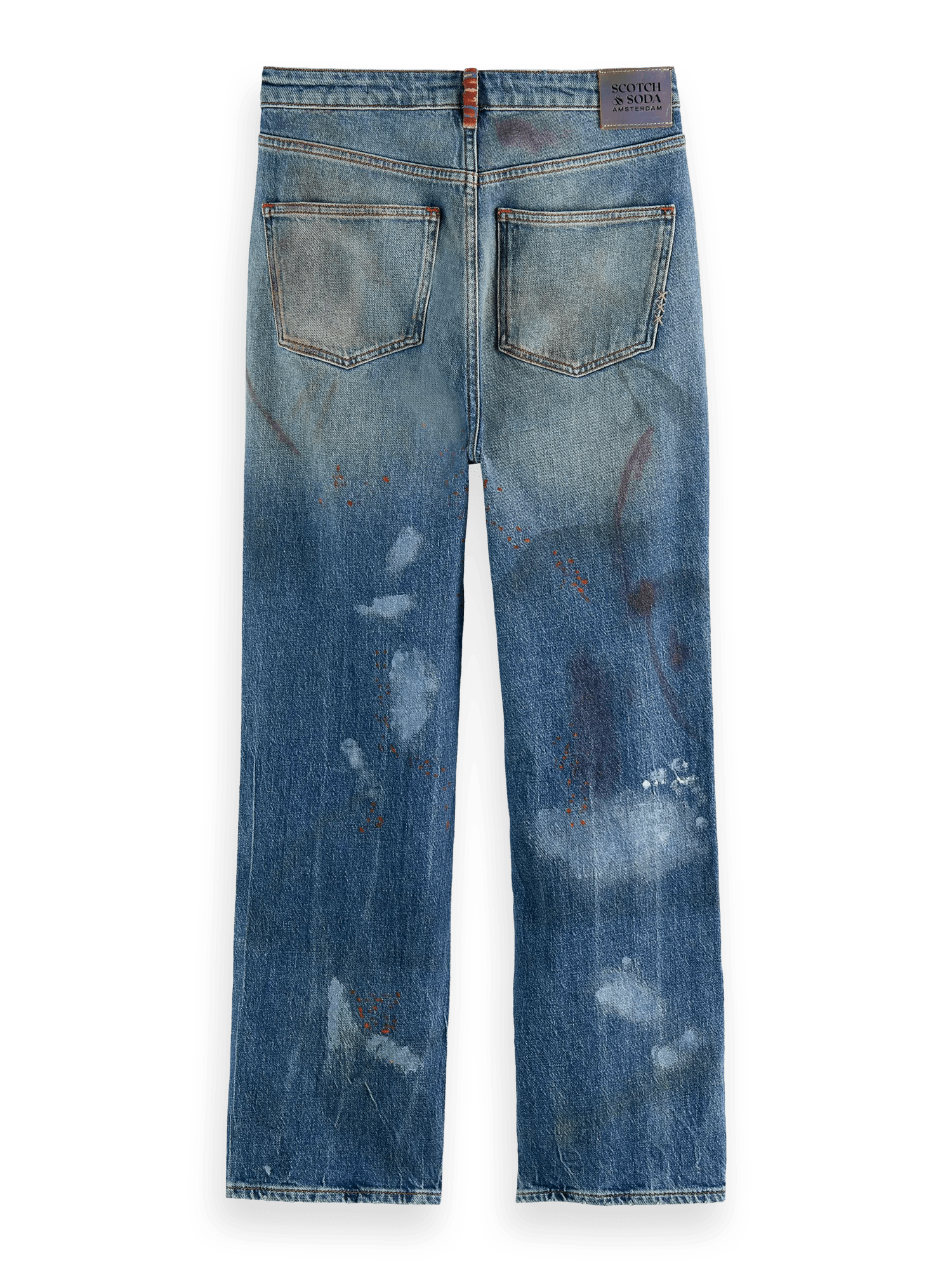 Scotch & Soda De Sky jeans met rechte pijpen en slijtage BCK