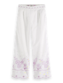 Scotch & Soda Broderie anglaise cropped pants NHD-CRP