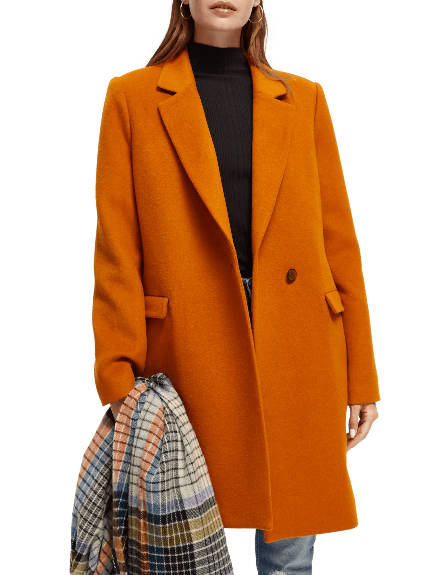 Scotch & Soda Tailored single-breasted wool-blended coat NHD-CRP