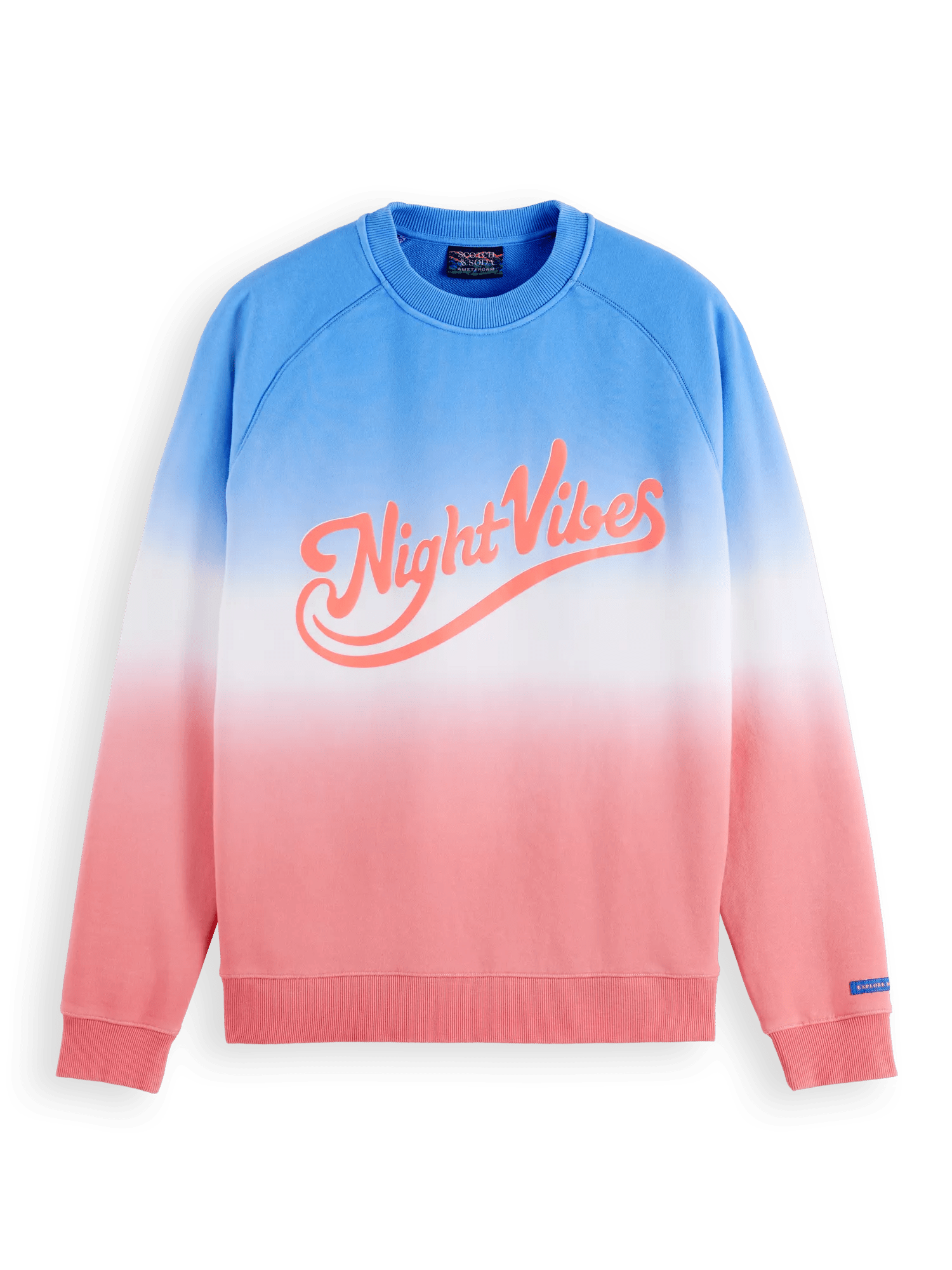 Scotch & Soda Dip-dyed crewneck artwork sweatshirt FNT