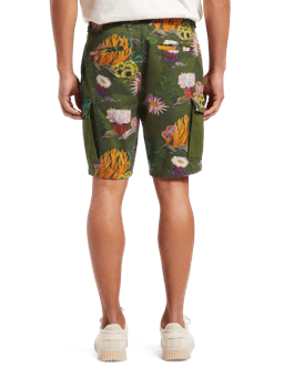Scotch & Soda Relaxed-fit printed cargo shorts FIT-BCK