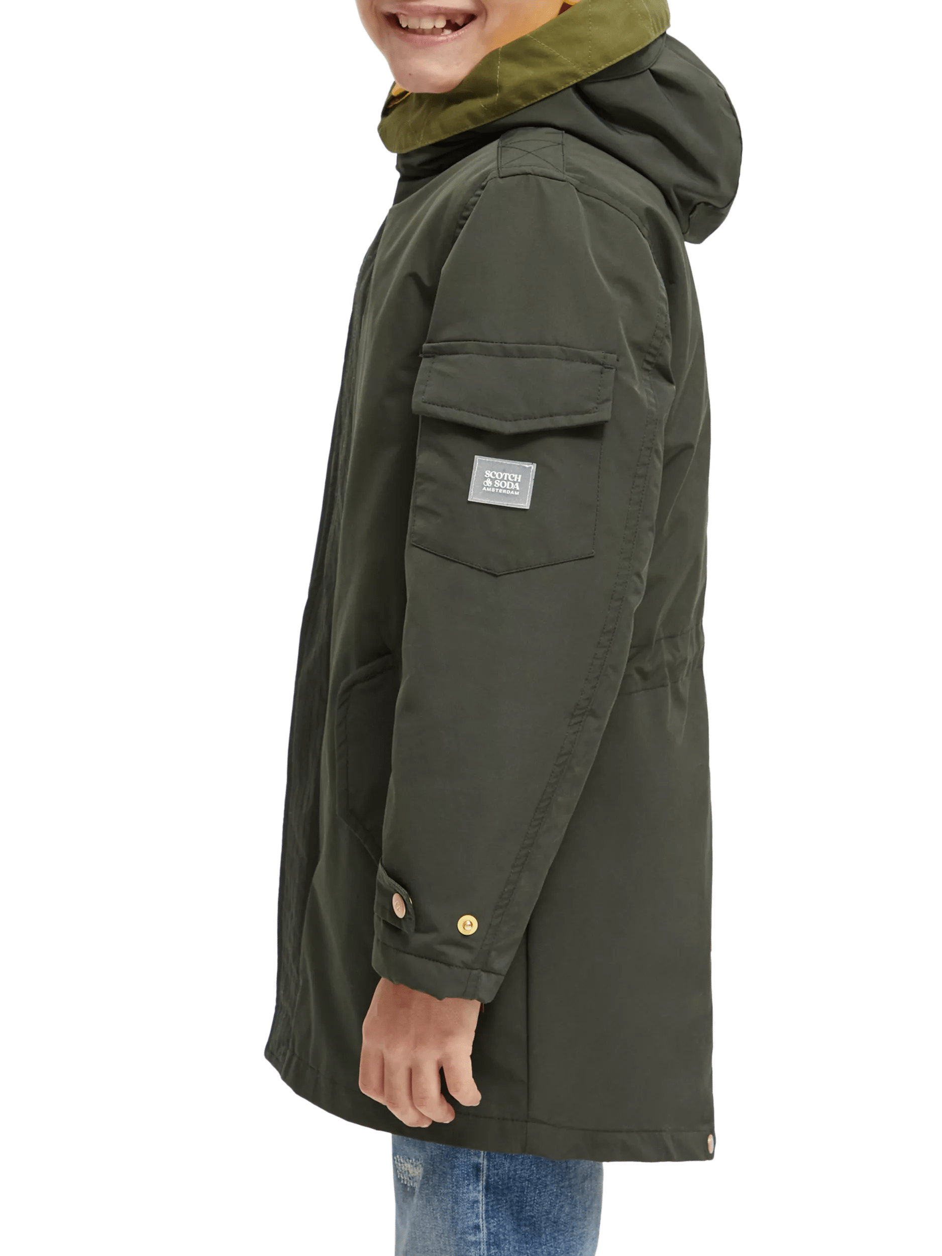 Scotch & Soda Water-repellent teddy-lined parka NHD-BCK