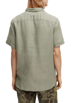 Scotch & Soda Short sleeve linen shirt NHD-BCK