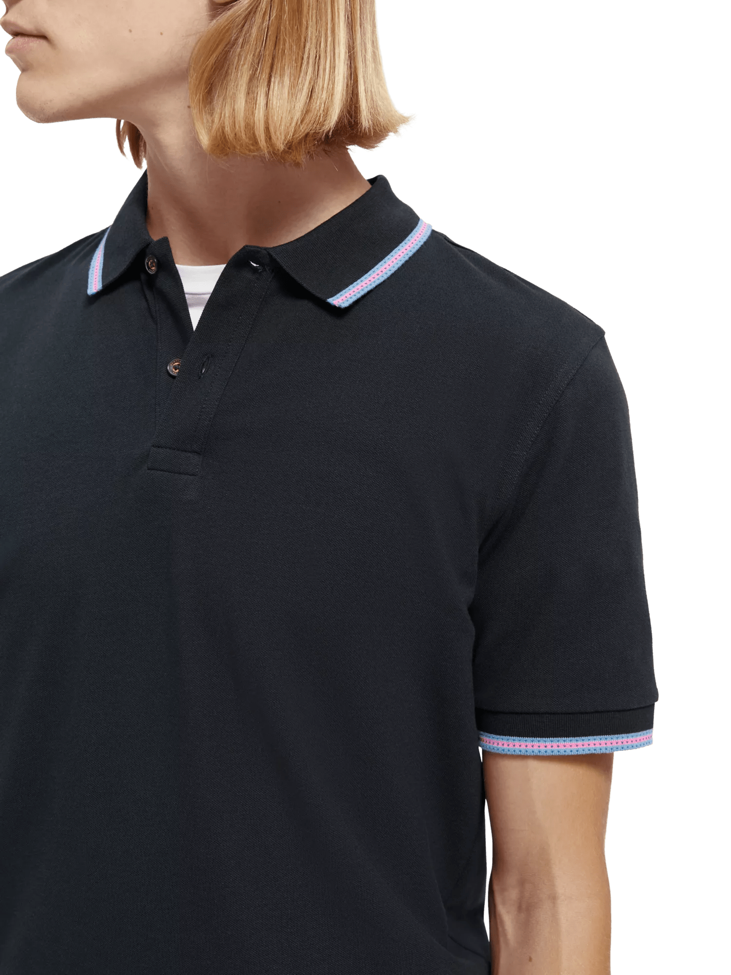Scotch & Soda Cotton pique polo with contrast tipping NHD-DTL1