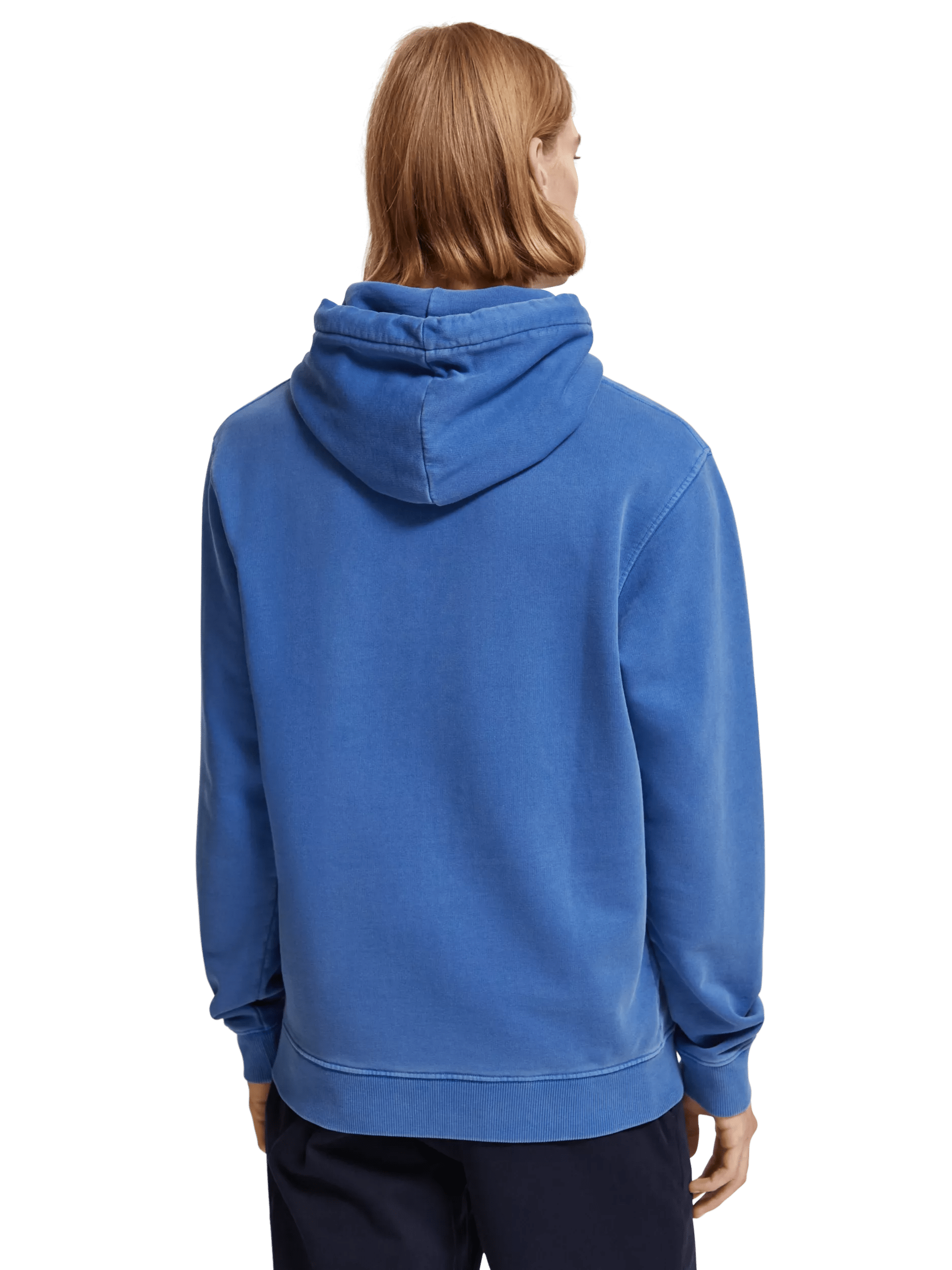 Scotch & Soda Garment-dyed logo hoodie MDL-BCK