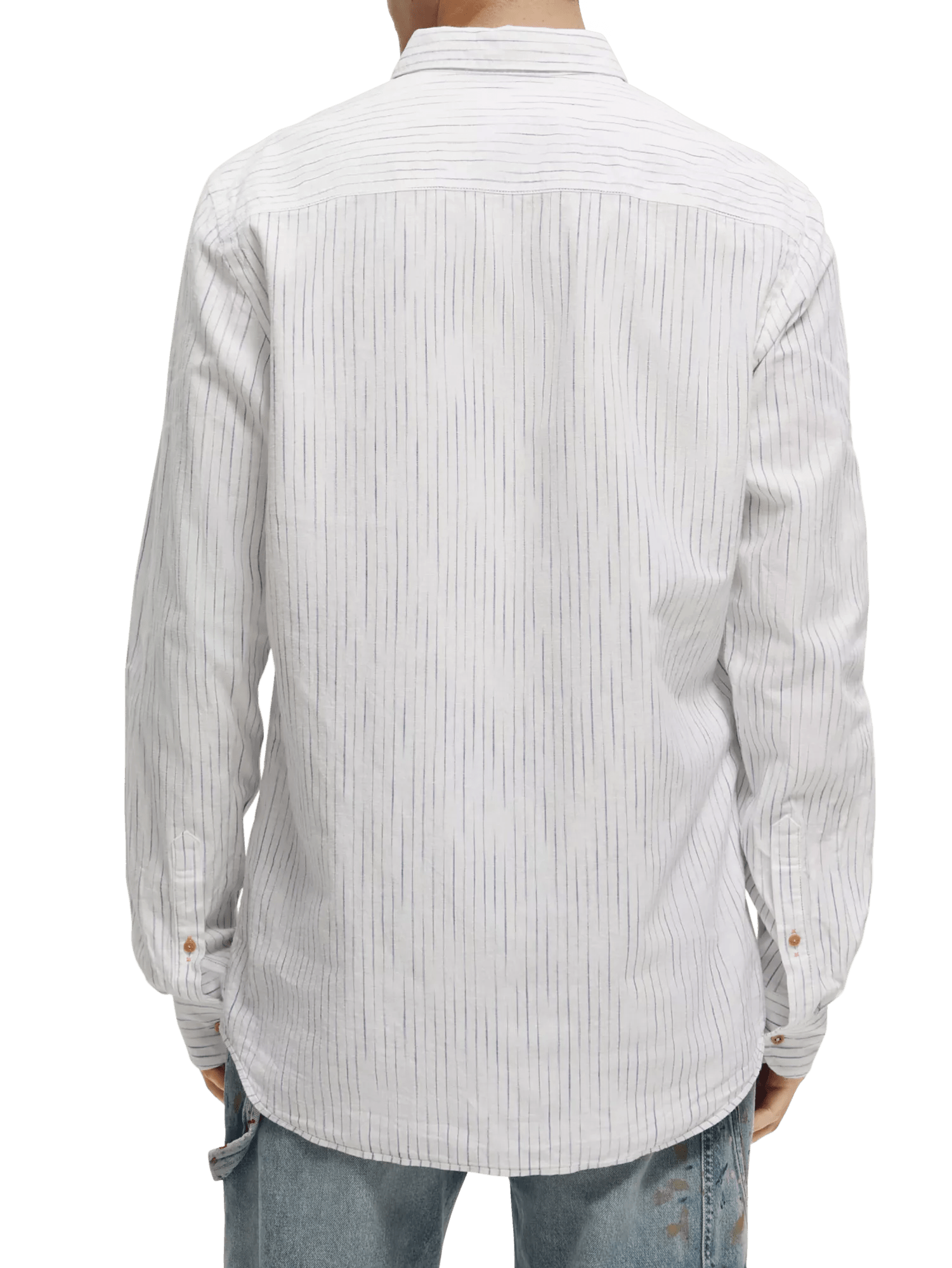 Scotch & Soda Regular-Fit Yarn-Dyed Linen Blend Shirt NHD-BCK