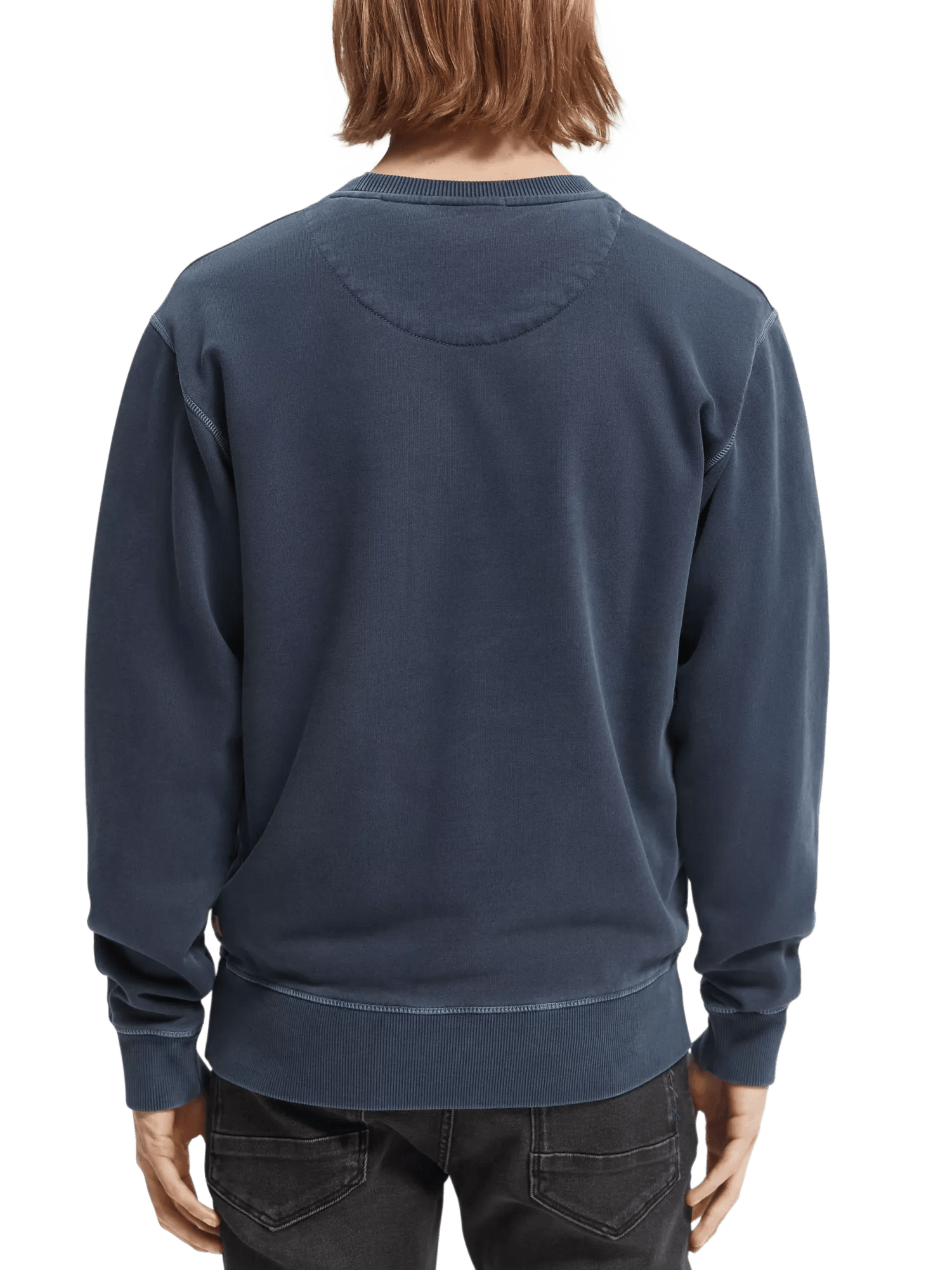 Scotch & Soda Garment-dyed graphic crewneck sweatshirt NHD-BCK