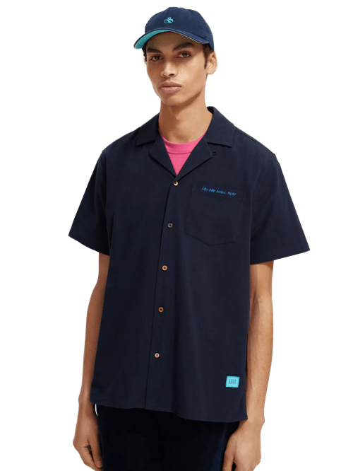 regular fit embroidered camp shirt - maat xxl - multicolor - vrouw - scotch & soda shirt